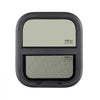 VEVOR Vertical RV Window, 14" W x 16" H Tinted Sliding RV Window with Net Screen & Trim Ring, Fit 15/16" - 1 3/4" Thickness Wall, RV Window Replacement for Teardrop Cargo Trailer Camper, DOT Approved