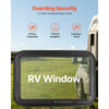 VEVOR RV Exit Window, 30" W x 20" H Tinted RV Window with Net Screen and Trim Ring, Fit for 1 1/4" - 1 13/16" Thickness Wall, RV Window Replacement for Teardrop Cargo Trailer Camper, DOT Approved