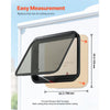VEVOR RV Exit Window, 30" W x 20" H Tinted RV Window with Net Screen and Trim Ring, Fit for 1 1/4" - 1 13/16" Thickness Wall, RV Window Replacement for Teardrop Cargo Trailer Camper, DOT Approved