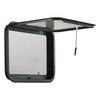 VEVOR RV Exit Window, 30" W x 20" H Tinted RV Window with Net Screen and Trim Ring, Fit for 1 1/4" - 1 13/16" Thickness Wall, RV Window Replacement for Teardrop Cargo Trailer Camper, DOT Approved