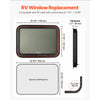 VEVOR RV Exit Window, 30" W x 22" H Tinted RV Window with Net Screen and Trim Ring, Fit for 1 1/4" - 1 13/16" Thickness Wall, RV Window Replacement for Teardrop Cargo Trailer Camper, DOT Approved