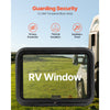 VEVOR RV Exit Window, 30" W x 22" H Tinted RV Window with Net Screen and Trim Ring, Fit for 1 1/4" - 1 13/16" Thickness Wall, RV Window Replacement for Teardrop Cargo Trailer Camper, DOT Approved