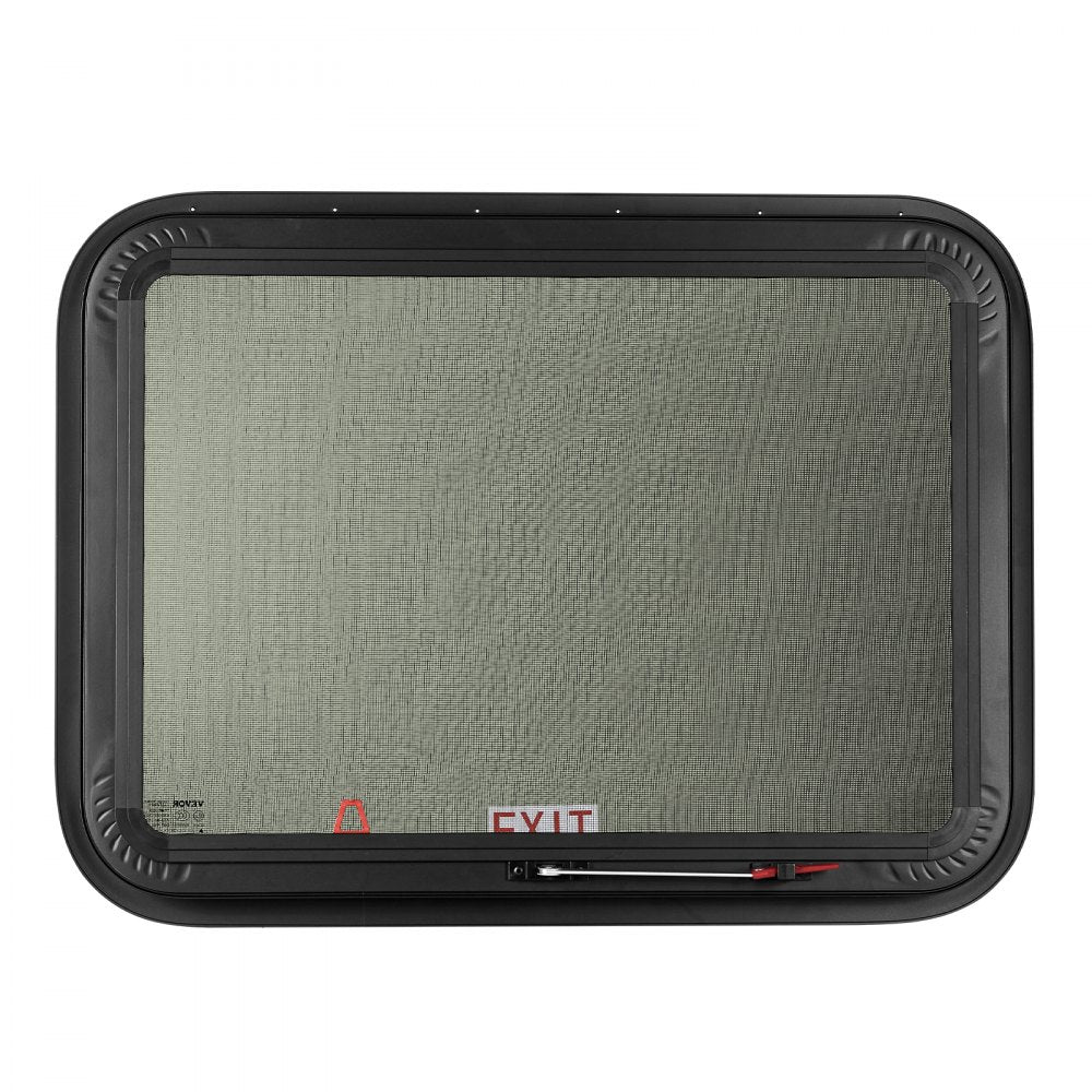 VEVOR RV Exit Window, 30" W x 22" H Tinted RV Window with Net Screen and Trim Ring, Fit for 1 1/4" - 1 13/16" Thickness Wall, RV Window Replacement for Teardrop Cargo Trailer Camper, DOT Approved