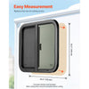 VEVOR Horizontal RV Window, 24" W x 20" H Tinted Sliding RV Window with Net Screen & Trim Ring, Fit 15/16"-1 3/4" Thickness Wall, RV Window Replacement for Teardrop Cargo Trailer Camper, DOT Approved