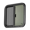 VEVOR Horizontal RV Window, 24" W x 20" H Tinted Sliding RV Window with Net Screen & Trim Ring, Fit 15/16"-1 3/4" Thickness Wall, RV Window Replacement for Teardrop Cargo Trailer Camper, DOT Approved