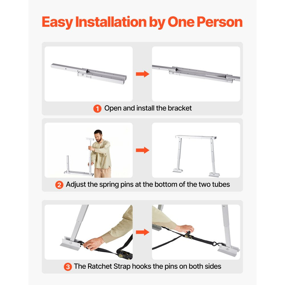 VEVOR Universal RV Stabilizer, RV Bumper Stabilizer for Trailers, Campers, Fifth Wheel, Compact Foldable Design for Easy Storage, Adjustable Height from 12 inch to 28 inch, Reduces RV Wobble, 2PCS