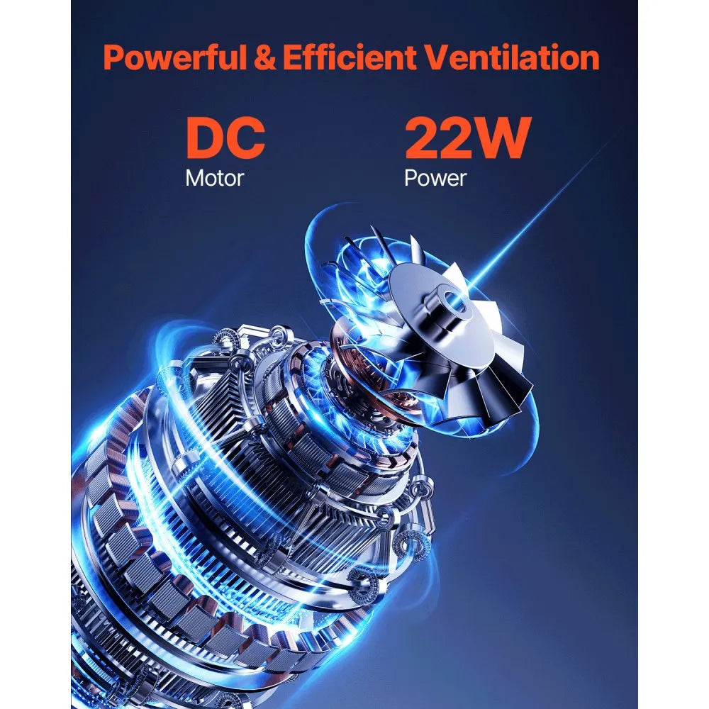 VEVOR RV Vent Fan, 14 inch RV Roof Vent Fan 12V, Powerful 10-Speed Reversible Fan with Remote Control, Built-in DC Motor, Power Top Lid,12 inch Fan Blade,Fits 14 x14 inch Roof Openings