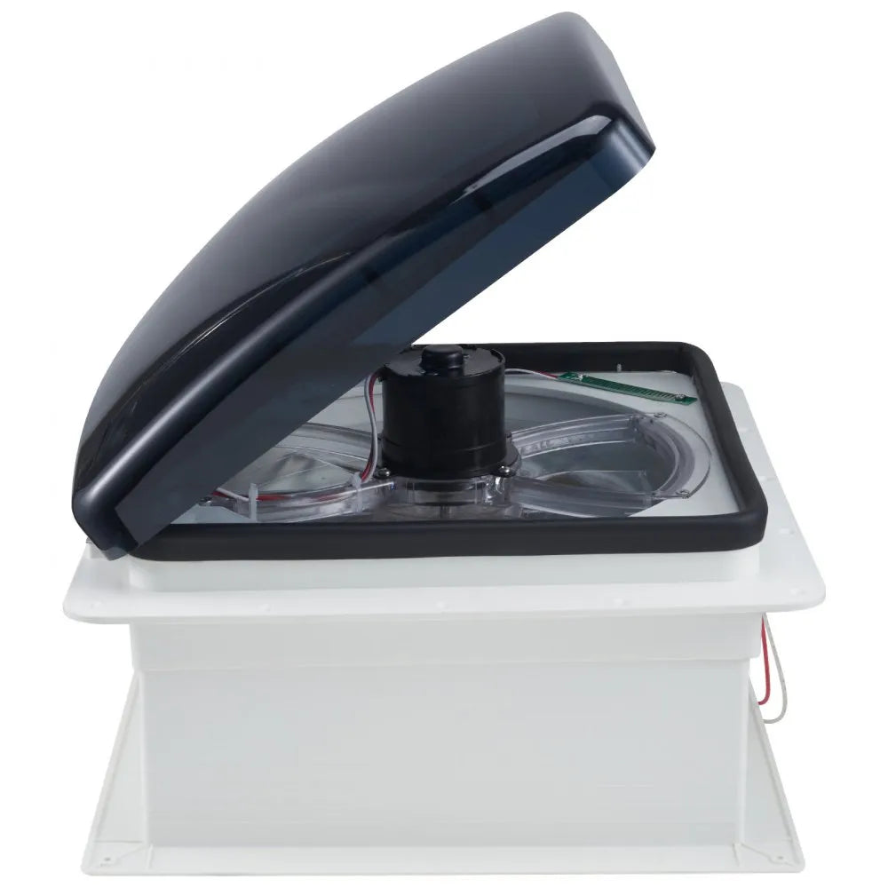 VEVOR RV Vent Fan, 14 inch RV Roof Vent Fan 12V, Powerful 10-Speed Reversible Fan with Remote Control, Built-in DC Motor, Power Top Lid,12 inch Fan Blade,Fits 14 x14 inch Roof Openings