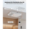 VEVOR Air Distribution Box, 115V Non-Ducted RV Air Conditioner ADB Unit with Operating Panel, Detachable Filter, and Four-Way Airflow, Used for VEVOR Non-Ducted Cooling-Only Rooftop RV AC Unit, White