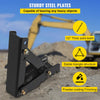 VEVOR 18\" Backhoe Thumb, 1/2\" Teeth Thickness Heavy Duty Excavator Thumb, Black Steel Weld On Thumb Attachments with 12mm Bolt-On Design Adjustable Mechanical Thumb for Backhoe/Excavator