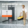 VEVOR Dust Barrier Poles, Carry Bag, 10 Ft Poles with 4 Telescoping Poles, and 32.8x13.12 Ft Plastic Film, for Interior Decoration and Painting Projects