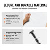 VEVOR Dust Barrier Poles, Carry Bag, 10 Ft Poles with 4 Telescoping Poles, and 32.8x13.12 Ft Plastic Film, for Interior Decoration and Painting Projects