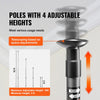 VEVOR Dust Barrier Poles, Carry Bag, 10 Ft Poles with 4 Telescoping Poles, and 32.8x13.12 Ft Plastic Film, for Interior Decoration and Painting Projects