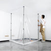 VEVOR Dust Barrier Poles, Carry Bag, 10 Ft Poles with 4 Telescoping Poles, and 32.8x13.12 Ft Plastic Film, for Interior Decoration and Painting Projects