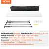 VEVOR Dust Barrier Poles, 12 Ft Dust Barrier System with 4 Telescoping Poles, 32.8x13.12 Ft Plastic Film, and Carry Bag, for Interior Decoration and Painting Projects