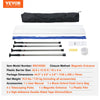 VEVOR Dust Barrier Poles, 12 Ft Barrier Poles, Dust Barrier System with 4 Telescoping Poles, Carry Bag and 32.8x13.12 Ft Plastic Film, for Interior Decoration, Painting