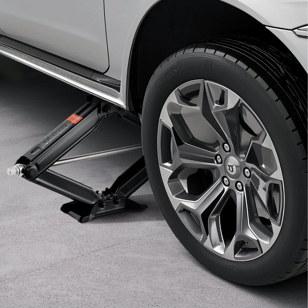 VEVOR 5000 lbs RV Scissor Jacks, 4-23.4 in RV Stabilizer Leveling Scissor Jacks, Set of 4, Heavy Duty Stabilizer Jack with Crank Handle, Socket and Bubble Levels, Not Easily Bent or Deformed