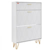 VEVOR Shoe Cabinet with 3 Flip Drawers, Shoe Storage Cabinet for Entryway, Free Standing Shoe Storage Organizer for Heels, Boots, Slippers in Hallway, Living Room
