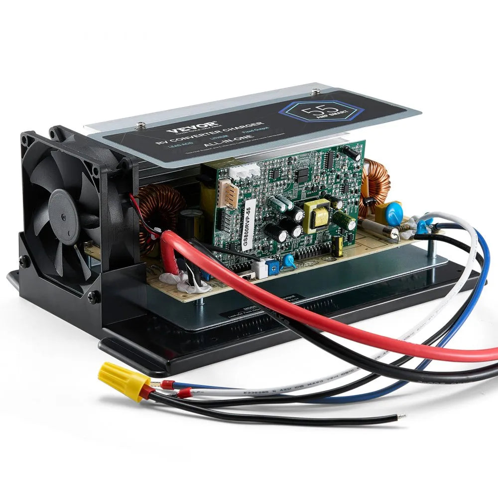 VEVOR WF-8955-AD-MBA Main Board Assembly, 55 Amp, Three-Stage RV Power Converter Replacement Unit, Compatible with Lithium Lead Acid Battery, Fit for WF-8955, Parallax 7145 & 7145 Series Converters