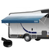 VEVOR RV Awning Fabric Replacement, 15'2" Fabric Length for 16' Awning, Heavy Duty 3-Ply 16oz PVC Camper Awning Fabric, Waterproof & UV Protection Outdoor Canopy for RV, Trailer, Motorhome, Blue Fade
