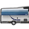 VEVOR RV Awning Fabric Replacement, 18'2" Fabric Length for 19' Awning, Heavy Duty 3-Ply 16oz PVC Camper Awning Fabric, Waterproof & UV Protection Outdoor Canopy for RV, Trailer, Motorhome, Blue Fade