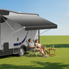 VEVOR RV Awning Fabric Replacement, 15' (Fabric 14'2") 18 oz Heavy-Duty Weatherproof Vinyl Camper Awning Replacement, UPF50+ Protection Waterproof Outdoor Canopy for RV, Motorhome, Trailer, Black Fade