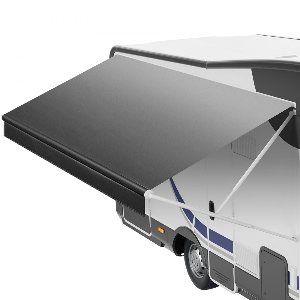 VEVOR RV Awning Fabric Replacement, 16' (Fabric 15'2") 18 oz Heavy-Duty Weatherproof Vinyl Camper Awning Replacement, UPF50+ Protection Waterproof Outdoor Canopy for RV, Motorhome, Trailer, Black Fade