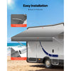 VEVOR RV Awning Fabric Replacement, 17' (Fabric 16'2") 18 oz Heavy-Duty Weatherproof Vinyl Camper Awning Replacement, UPF50+ Protection Waterproof Outdoor Canopy for RV, Motorhome, Trailer, Gray Fade