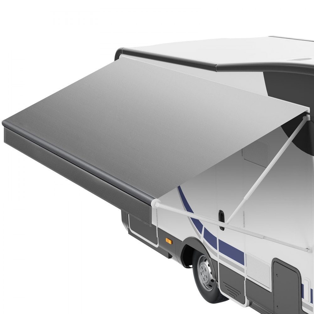 VEVOR RV Awning Fabric Replacement, 17' (Fabric 16'2") 18 oz Heavy-Duty Weatherproof Vinyl Camper Awning Replacement, UPF50+ Protection Waterproof Outdoor Canopy for RV, Motorhome, Trailer, Gray Fade