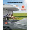 VEVOR RV Awning Fabric Replacement, 18' (Fabric 17'2") 18 oz Heavy-Duty Weatherproof Vinyl Camper Awning Replacement, UPF50+ Protection Waterproof Outdoor Canopy for RV, Motorhome, Trailer, Gray Fade