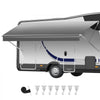 VEVOR RV Awning Fabric Replacement, 18' (Fabric 17'2") 18 oz Heavy-Duty Weatherproof Vinyl Camper Awning Replacement, UPF50+ Protection Waterproof Outdoor Canopy for RV, Motorhome, Trailer, Gray Fade