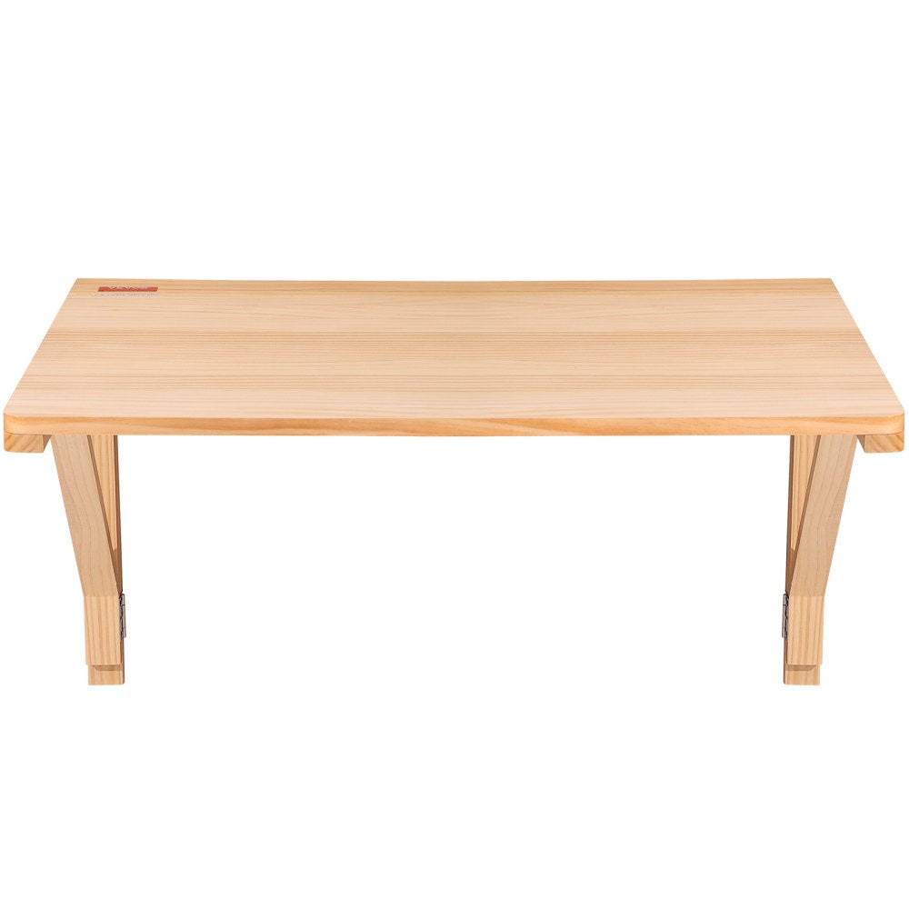 VEVOR Wall Mounted Folding Table, Wall Mounted Drop Leaf Tables, Solid Wood Floating Desk for Dining, Laundry Room, Office, 31.5" x 23.58" x 17.24" Fold Down Desk