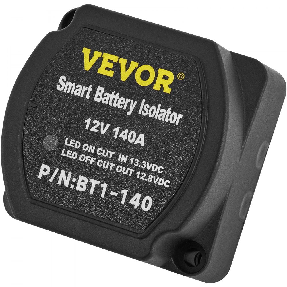 VEVOR Dual Battery Isolation Kit, 6m 12V, Auto Split Charge Relay System with 140AMP VSR, Fits RVs, Marine Crafts, Cars, Trucks, Caravans, Campers, Yachts, ATVs, UTVs, and Boats Workshop