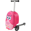 VEVOR Ride-on Luggage, 20 L Capacity, 20 Inches Kids Scooter Suitcase with Flash PU Wheels, Adjustable Handle & TPR Non-Slip Grip, Foldable & Lightweight Scooter Luggage for Kids Aged 5+, Pink