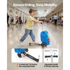 VEVOR Ride-on Luggage, 20 L Capacity, 20 Inches Kids Scooter Suitcase with Flash PU Wheels, Adjustable Handle & TPR Non-Slip Grip, Foldable & Lightweight Scooter Luggage for Kids Aged 5+, Blue