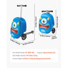 VEVOR Ride-on Luggage, 20 L Capacity, 20 Inches Kids Scooter Suitcase with Flash PU Wheels, Adjustable Handle & TPR Non-Slip Grip, Foldable & Lightweight Scooter Luggage for Kids Aged 5+, Blue