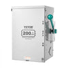 VEVOR 200A Generator Transfer Switch, 48000W Manual Transfer Switch, Heavy Duty Double-Throw Power Transfer Switch 120/240V, Meeting NEMA 3R Standards, for Outdoor, Indoor, and Portable Generator