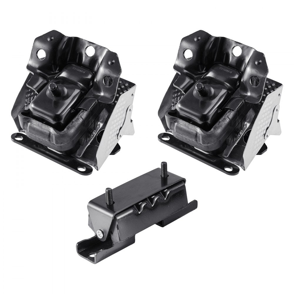 VEVOR Engine and Transmission Motor Mount Kit Replacement, Set of 3, Compatible with 2007–2013 Chevrolet Silverado 1500 5.3L V8, Replace OE# A5365, A5365, A2638, Secure Support