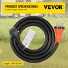 VEVOR Generator Cord, 15 ft Generator Power Cord with Plug in & Out Pin of Inlet Box Side, 50AMP NEMA 14-50P Generator Plug, SS2-50R Extension Cord 12000W,  125/250V Power Tested to UL Standards