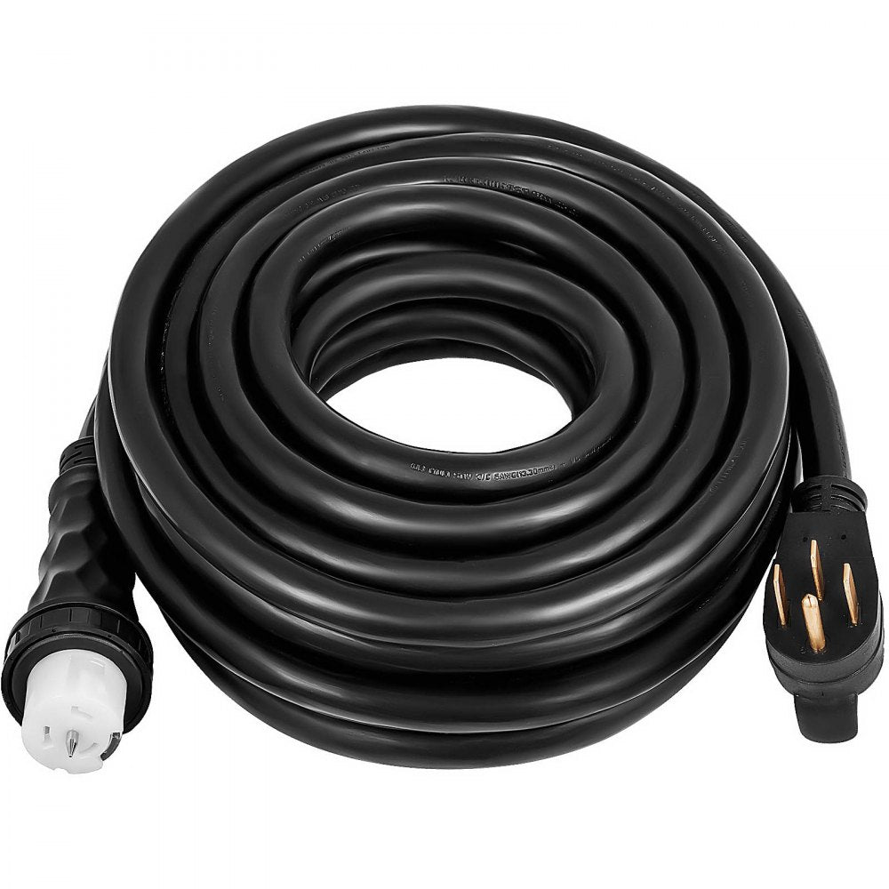 VEVOR 20 FT 50 Amp Generator Cord, STW 6/3 + 8/1 AWG Heavy Duty Extension Cord NEMA 14-50P & SS2-50R & CS6364 Twist Lock, for RV Camper and Generator to House
