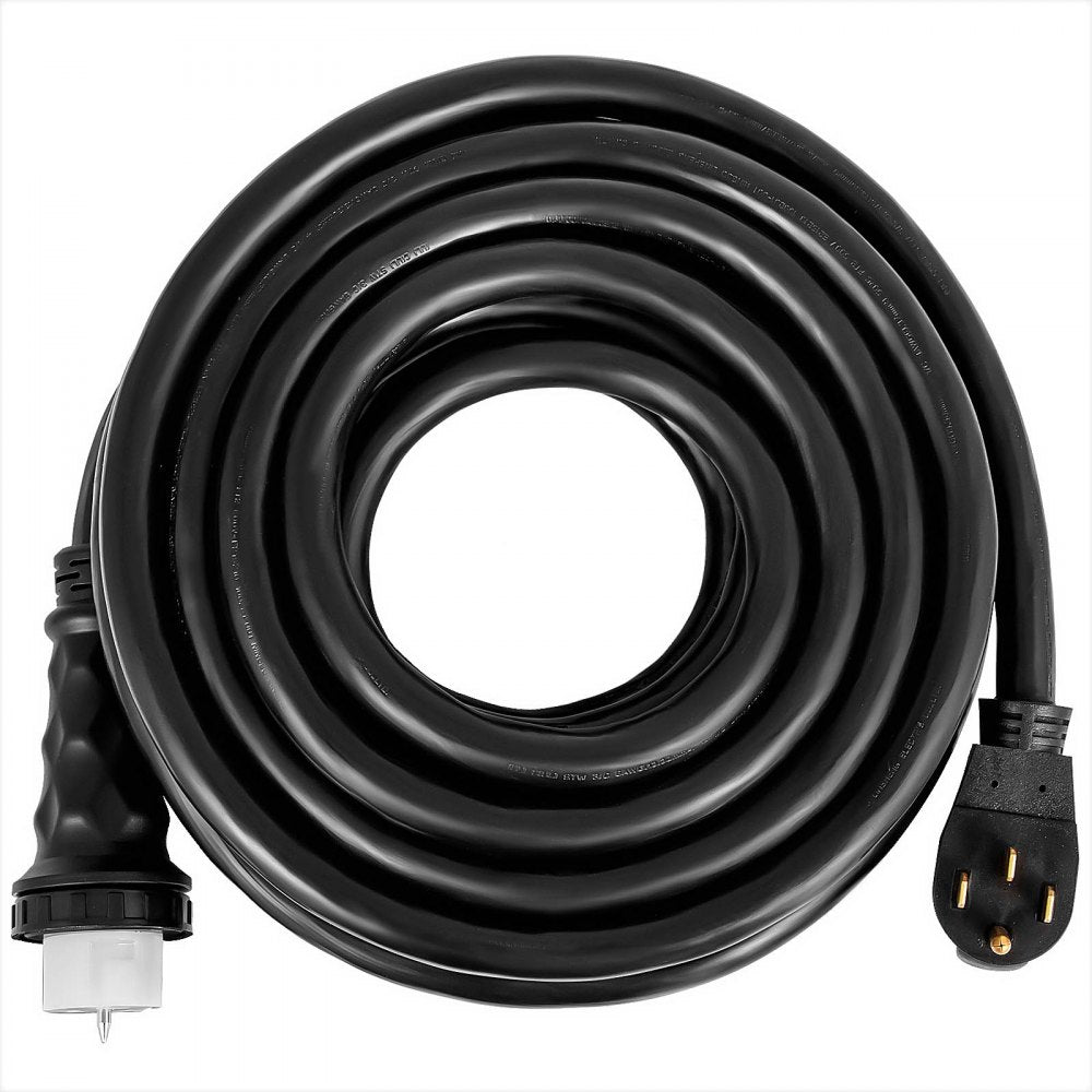 VEVOR 25Ft 50 Amp Generator Extension Cord STW 6/3 + 8/1 Generator Cord 125V 250V Generator Power Cord N14-50P & SS2-50R & CS6364 Twist Lock Connectors Tested to UL Standards