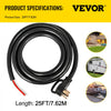 VEVOR 25' 50A RV Camp Power Cord Generator Cord 6/3 + 8/1 AWG NEMA 14-50P to Bare Wire