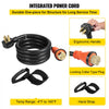 VEVOR Generator Cord, 30 ft Generator Power Cord with Plug in & Out Pin of Inlet Box Side, 50AMP NEMA 14-50P Generator Plug, SS2-50R Extension Cord 12000W,  125/250V Power Tested to UL Standards