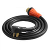 VEVOR Generator Cord, 30 ft Generator Power Cord with Plug in & Out Pin of Inlet Box Side, 50AMP NEMA 14-50P Generator Plug, SS2-50R Extension Cord 12000W,  125/250V Power Tested to UL Standards