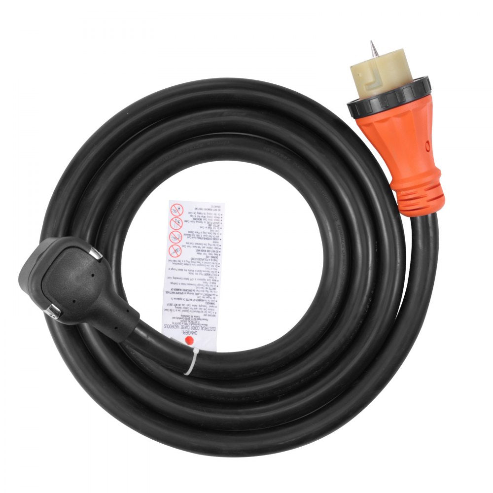 VEVOR Generator Cord, 30 ft Generator Power Cord with Plug in & Out Pin of Inlet Box Side, 50AMP NEMA 14-50P Generator Plug, SS2-50R Extension Cord 12000W,  125/250V Power Tested to UL Standards