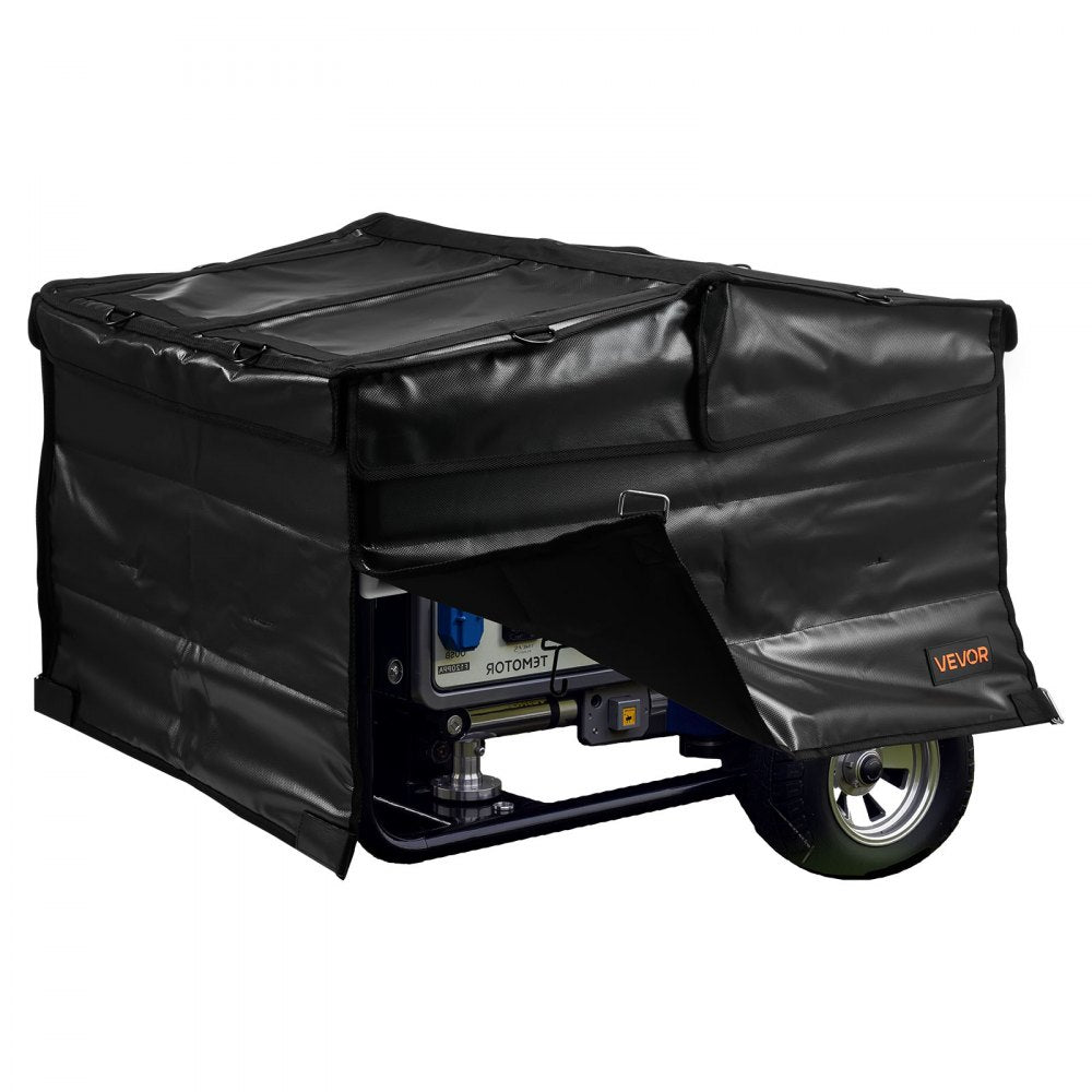 VEVOR Generator Cover, 34 x 24 x 21 Inch Waterproof Universal Generator Cover for Most Generators 3500-12000 Watt, Portable Generator Running Cover with Heavy Duty Thicken 420D Oxford Fabric, Black