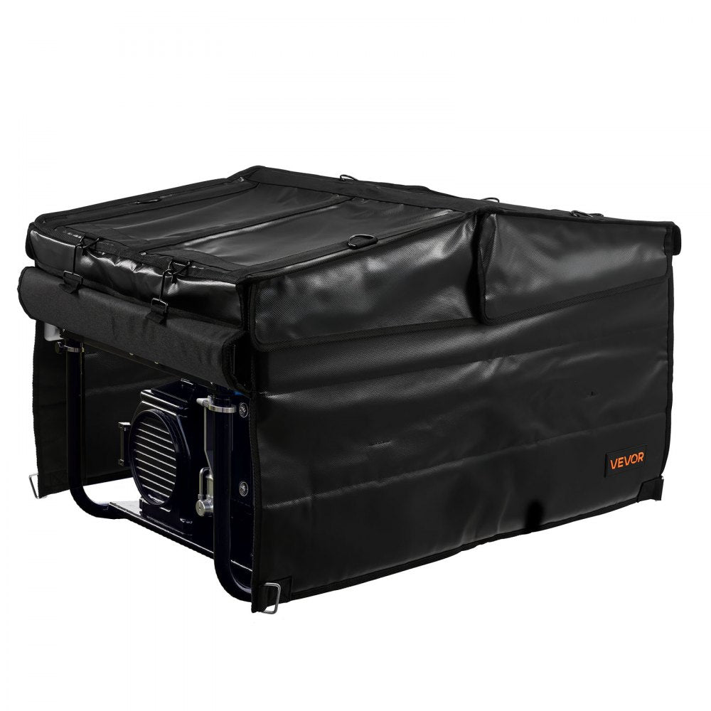 VEVOR Generator Cover, 34 x 24 x 21 Inch Waterproof Universal Generator Cover for Most Generators 3500-12000 Watt, Portable Generator Running Cover with Heavy Duty Thicken 420D Oxford Fabric, Black
