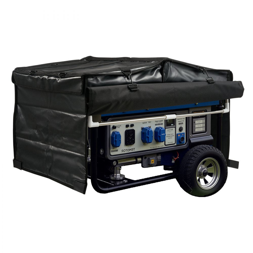VEVOR Generator Cover, 34 x 24 x 21 Inch Waterproof Universal Generator Cover for Most Generators 3500-12000 Watt, Portable Generator Running Cover with Heavy Duty Thicken 420D Oxford Fabric, Black