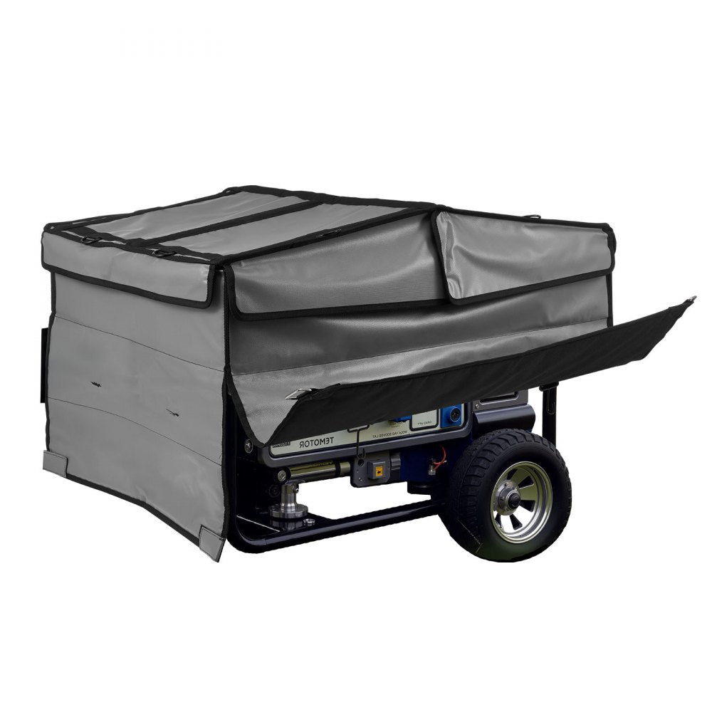 VEVOR Generator Cover, 34 x 26 x 21 Inch Waterproof Universal Generator Cover for Most Generators 3500-12000 Watt, Portable Generator Running Cover with Heavy Duty Thicken 420D Oxford Fabric, Grey
