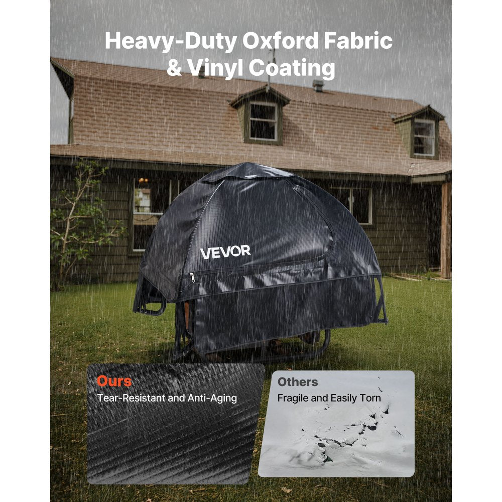 VEVOR Generator Cover, 36 x 26 x 26 Inch Waterproof Universal Generator Cover for Most Generators 70-108 Inches Perimeter, Portable Generator Running Cover with Heavy Duty Thicken Oxford Fabric, Black
